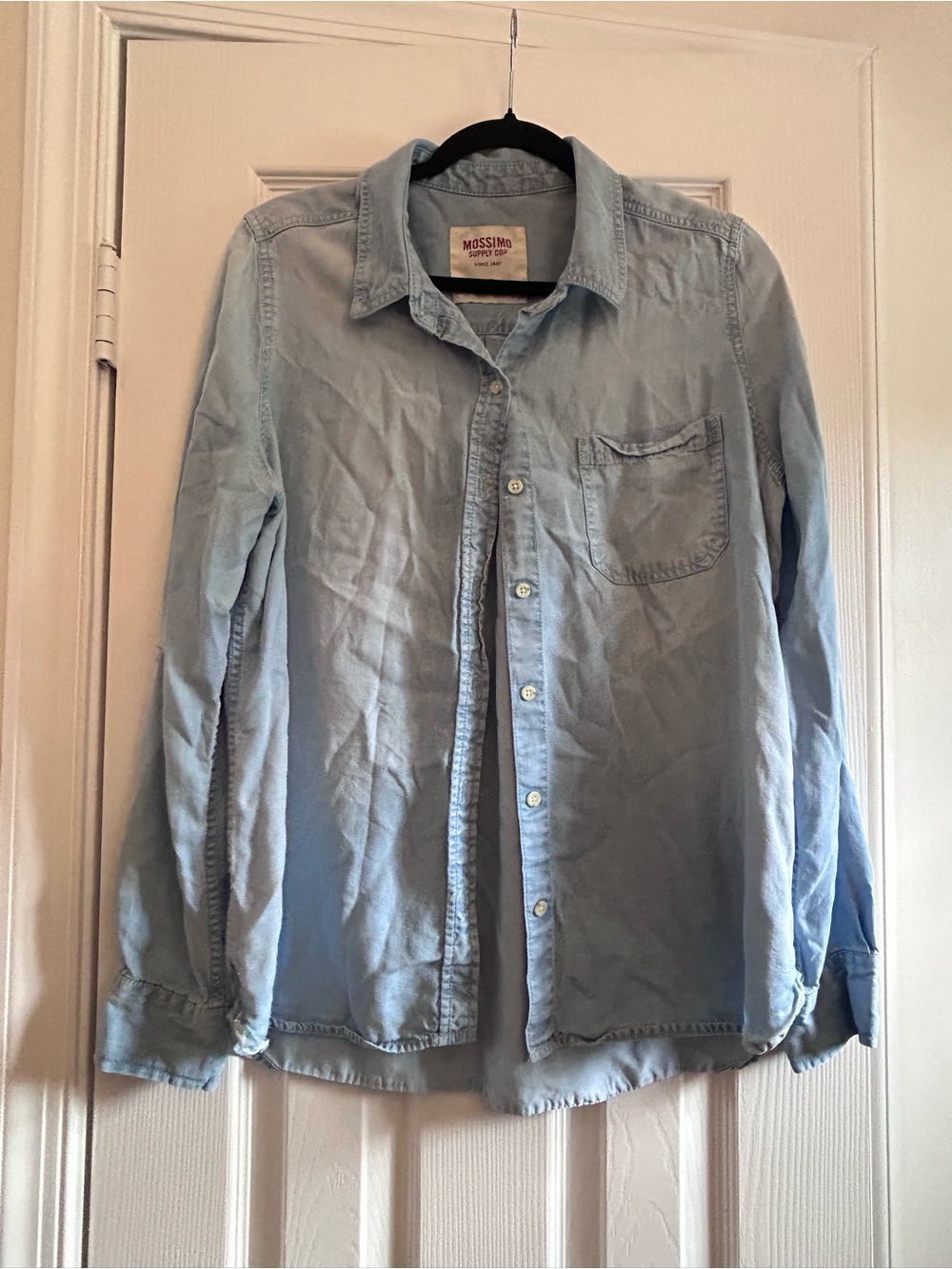 Mossimo Supply Co. 100% Lyocell Denim Blue Buttondown XL Western Cowgirl